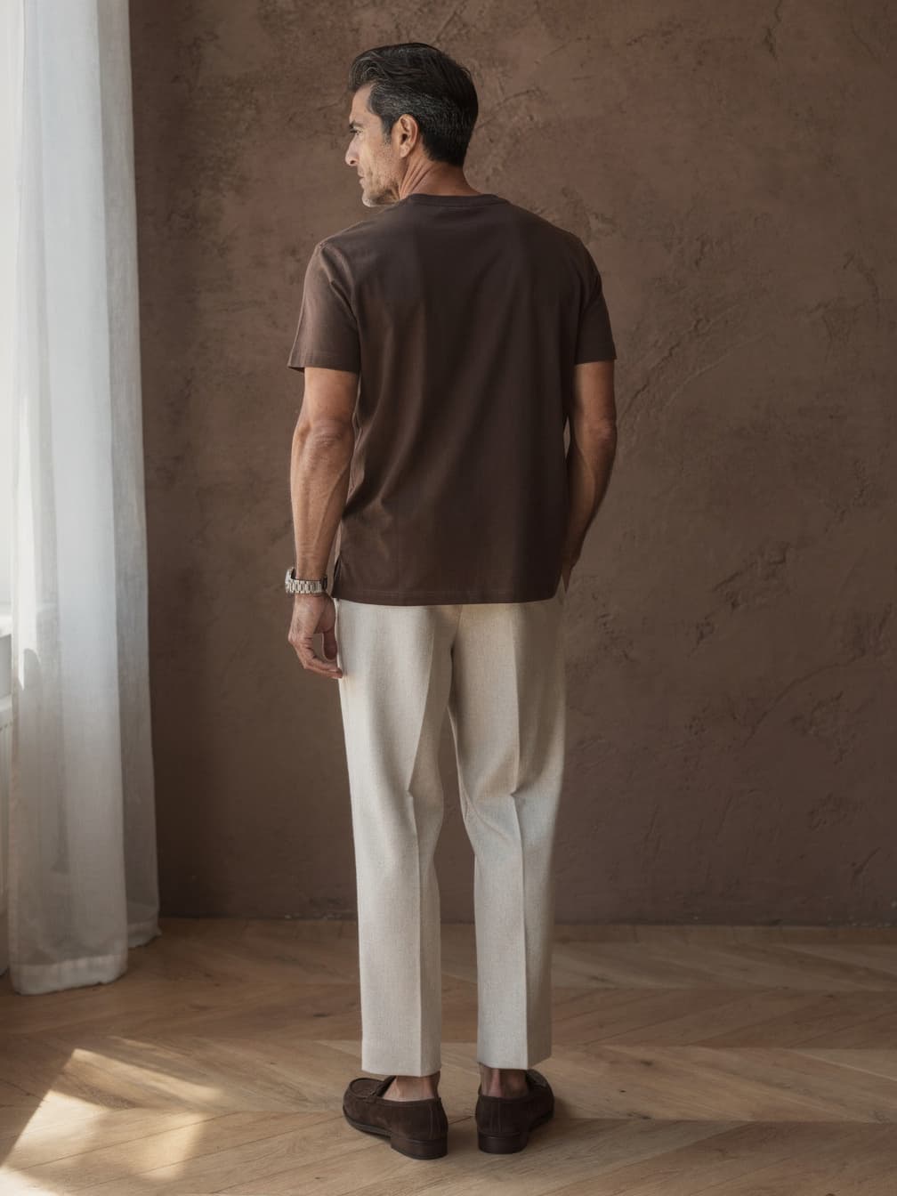 T-shirt épais Pierre – Marron