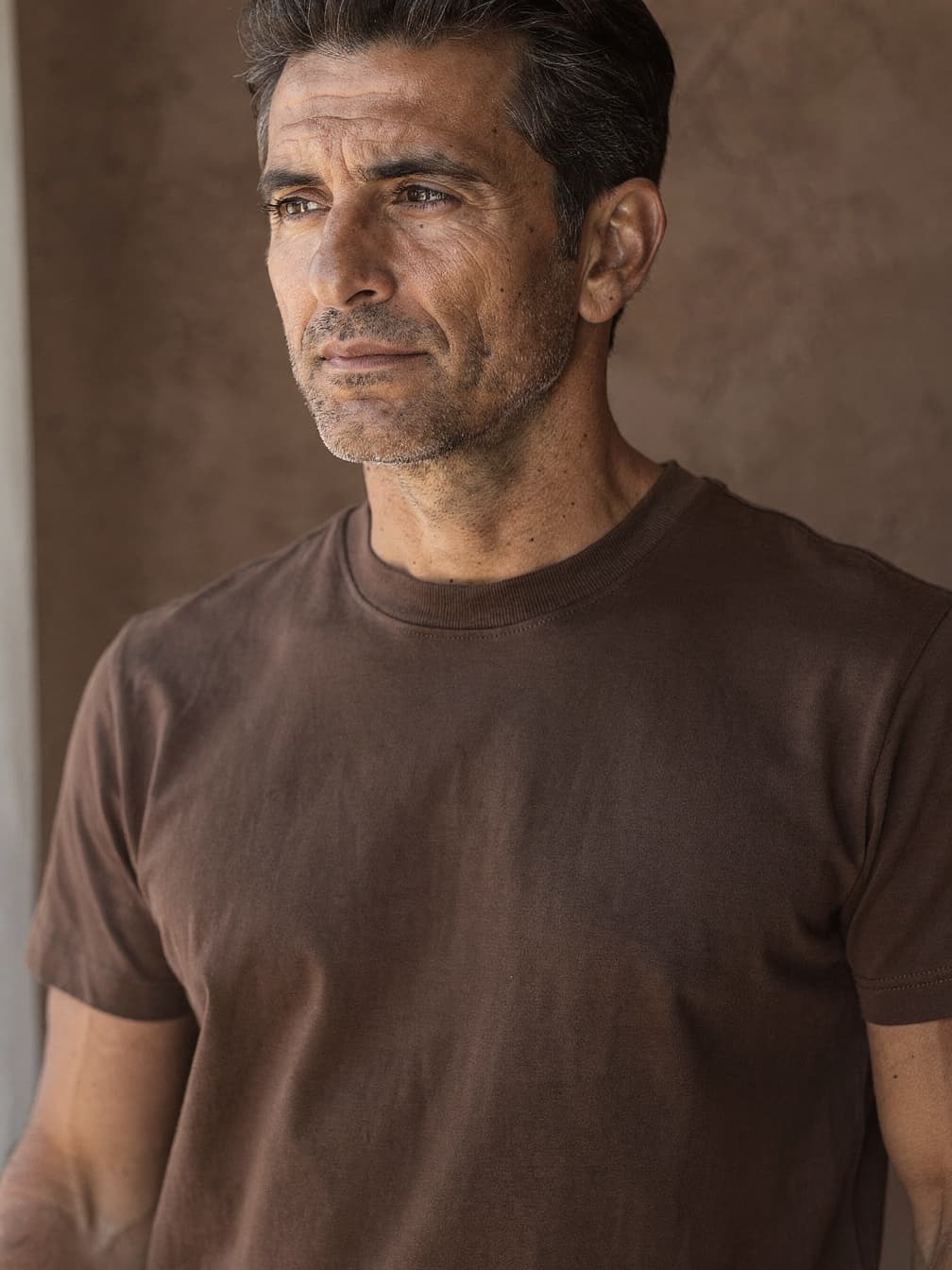 T-shirt épais Pierre – Marron