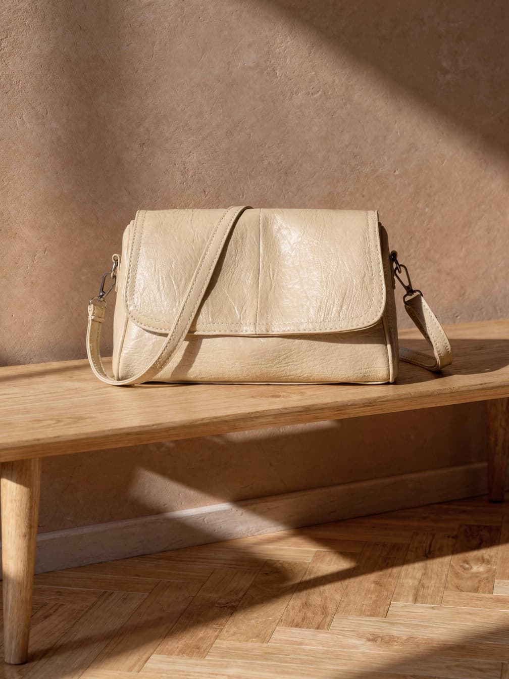 Sac bandoulière Quitterie – Beige