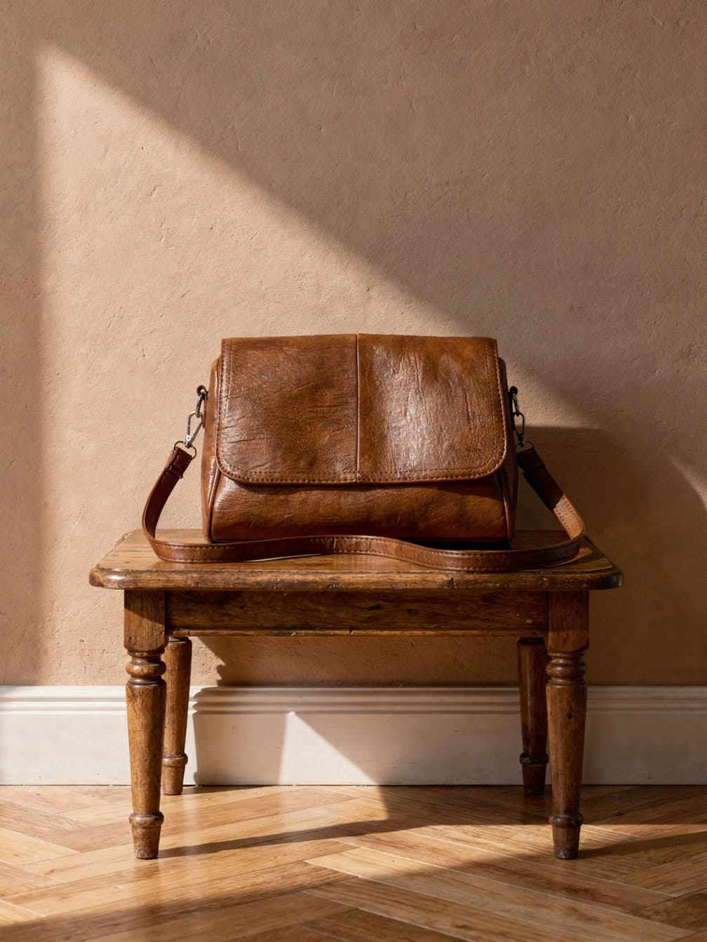Sac bandoulière Quitterie – Marron