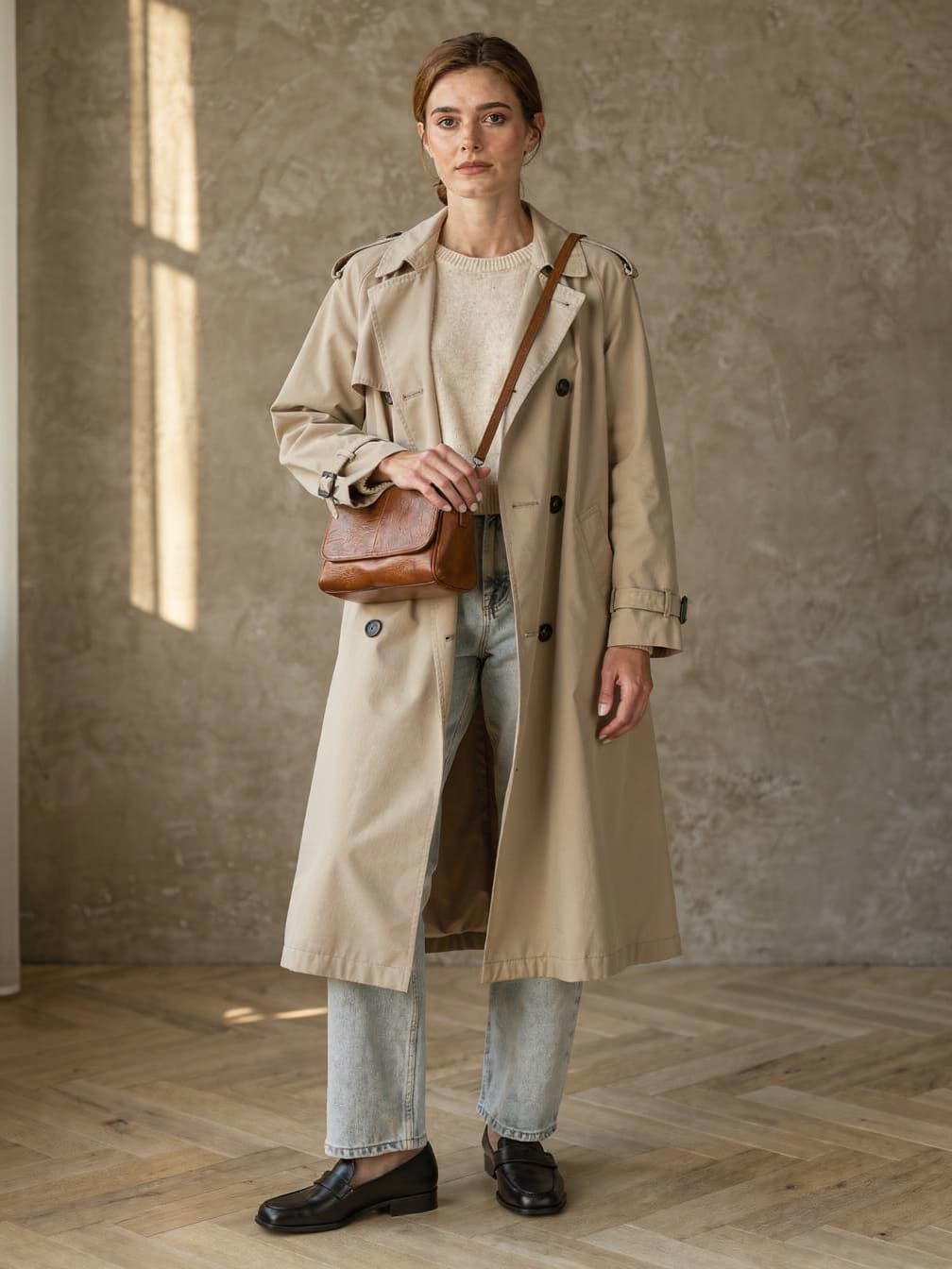Sac bandoulière Quitterie – Marron