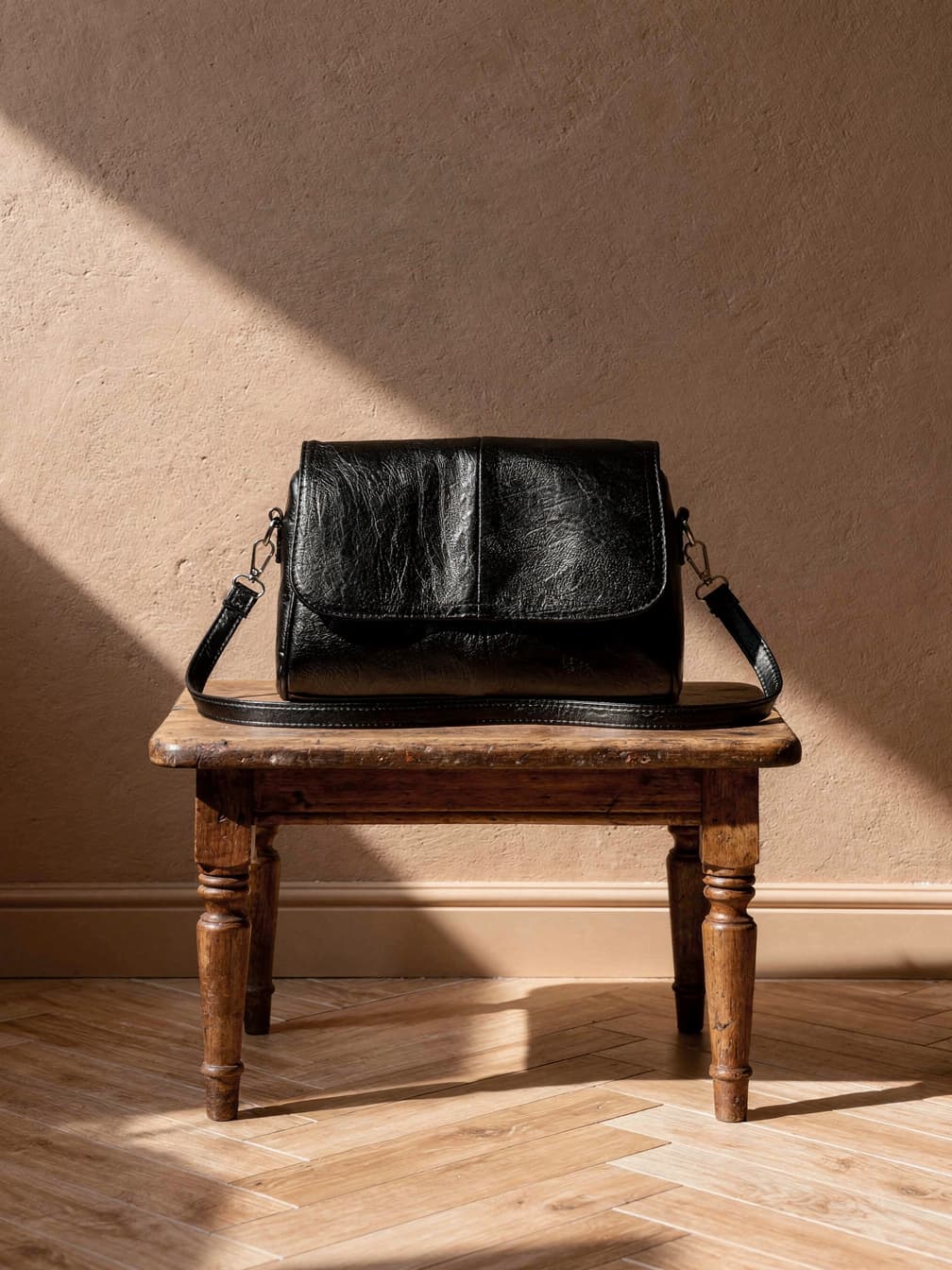 Sac bandoulière Quitterie – Noir