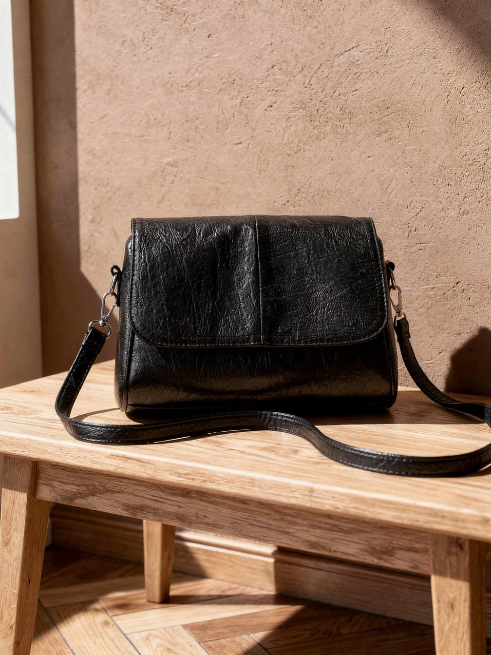 Sac bandoulière Quitterie – Noir
