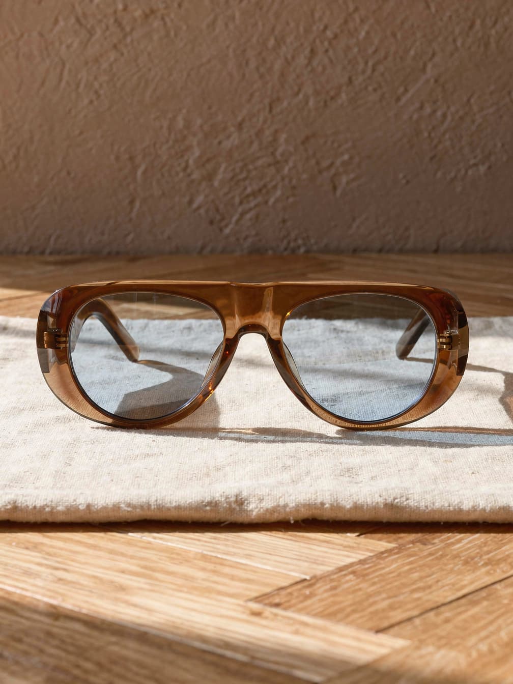 Lunettes de soleil ovales Sacha – Marron