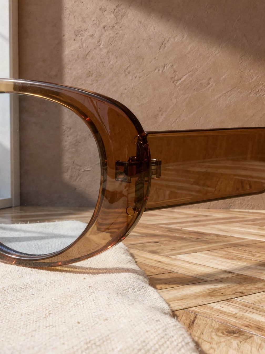 Lunettes de soleil ovales Sacha – Marron