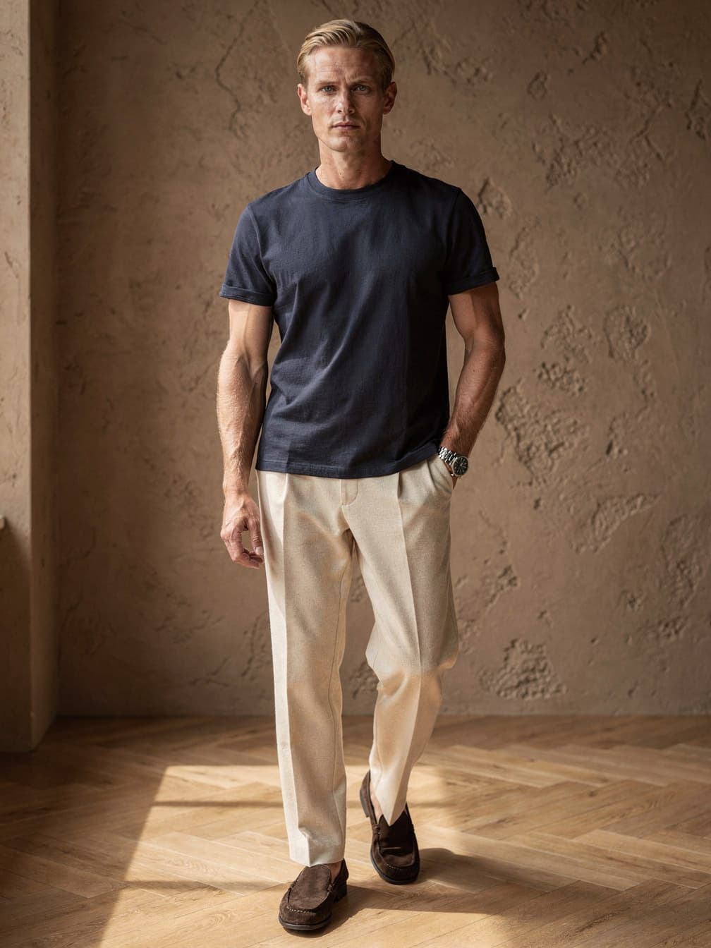T-shirt uni Simon – Marine