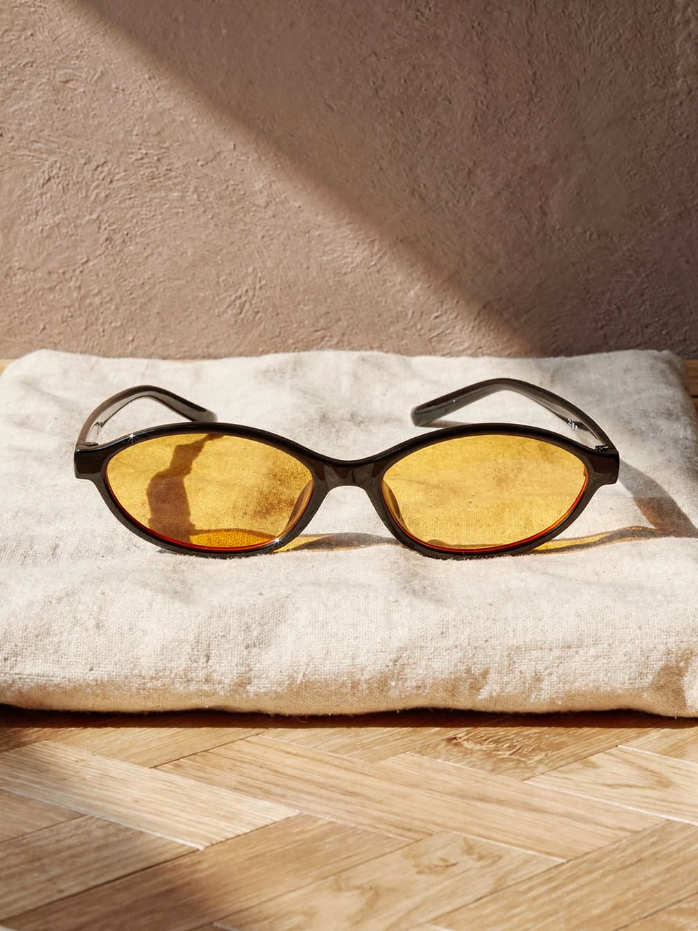 Lunettes de soleil ovales Sixtine – Jaune