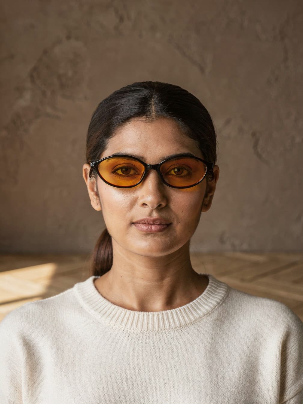 Lunettes de soleil ovales Sixtine – Jaune
