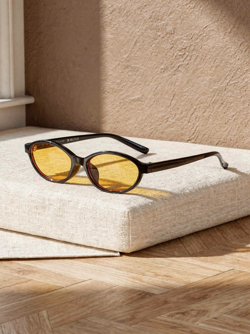 Lunettes de soleil ovales Sixtine – Jaune