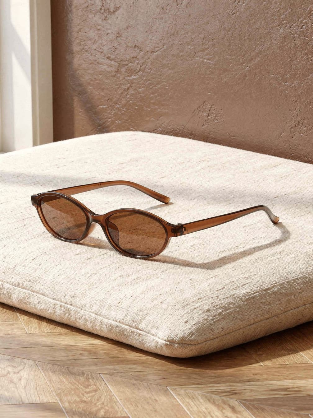 Lunettes de soleil ovales Sixtine – Marron