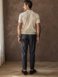 Polo en maille fine Tristan – Beige