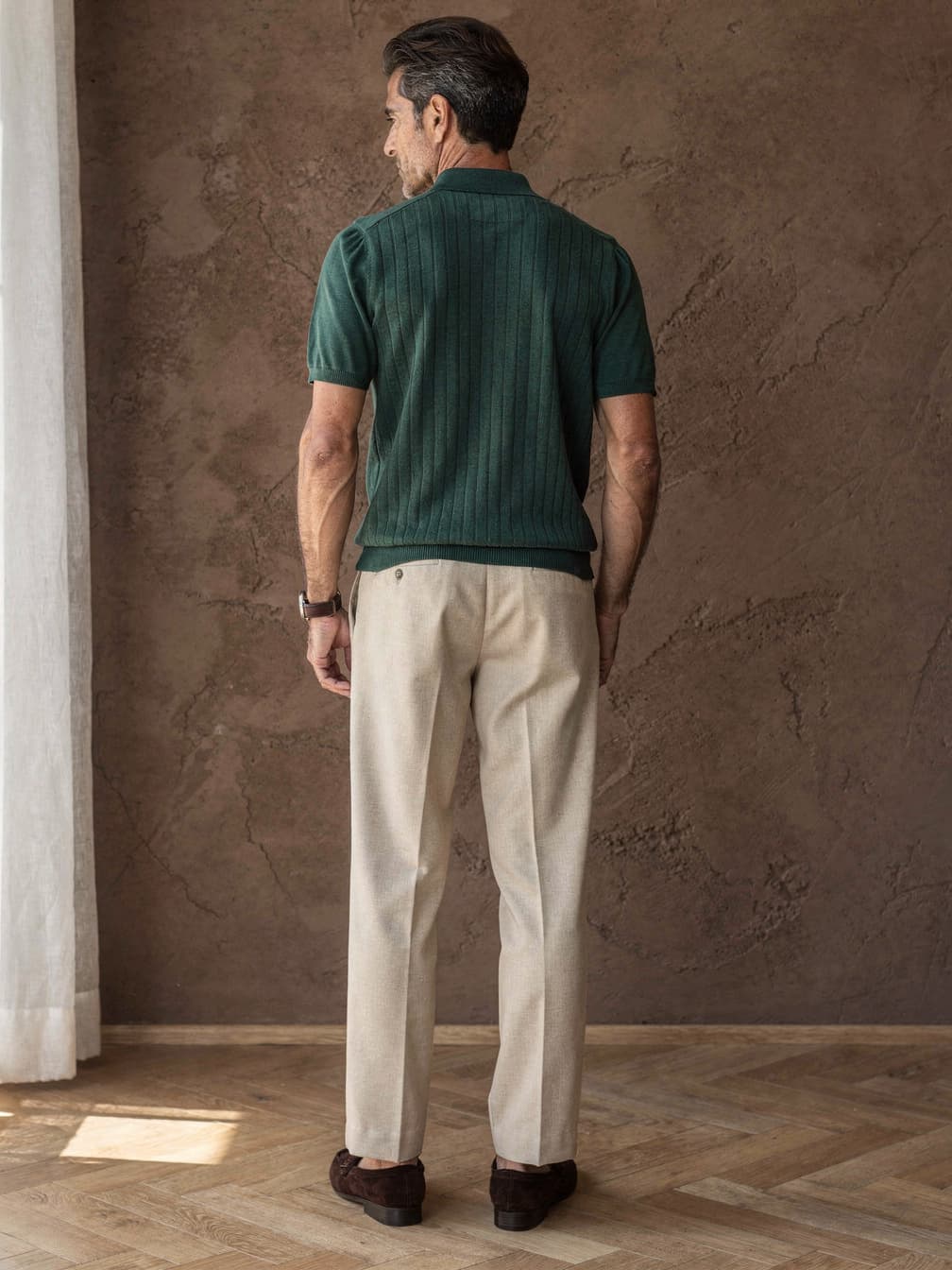 Polo en maille fine Tristan – Vert