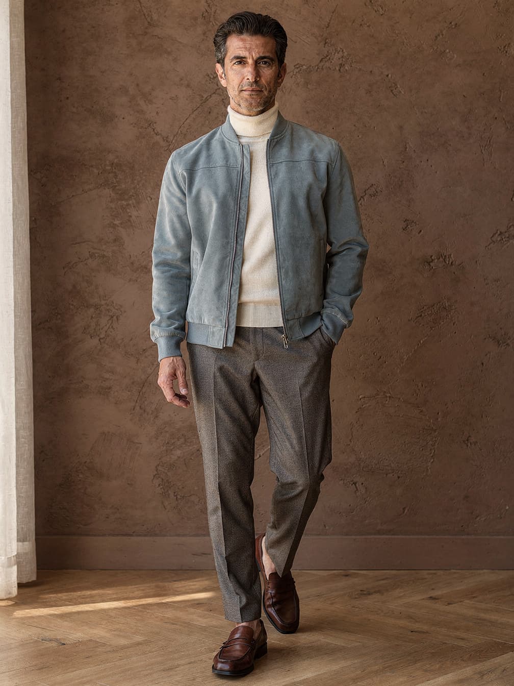 Veste zippée Valentin – Bleu clair