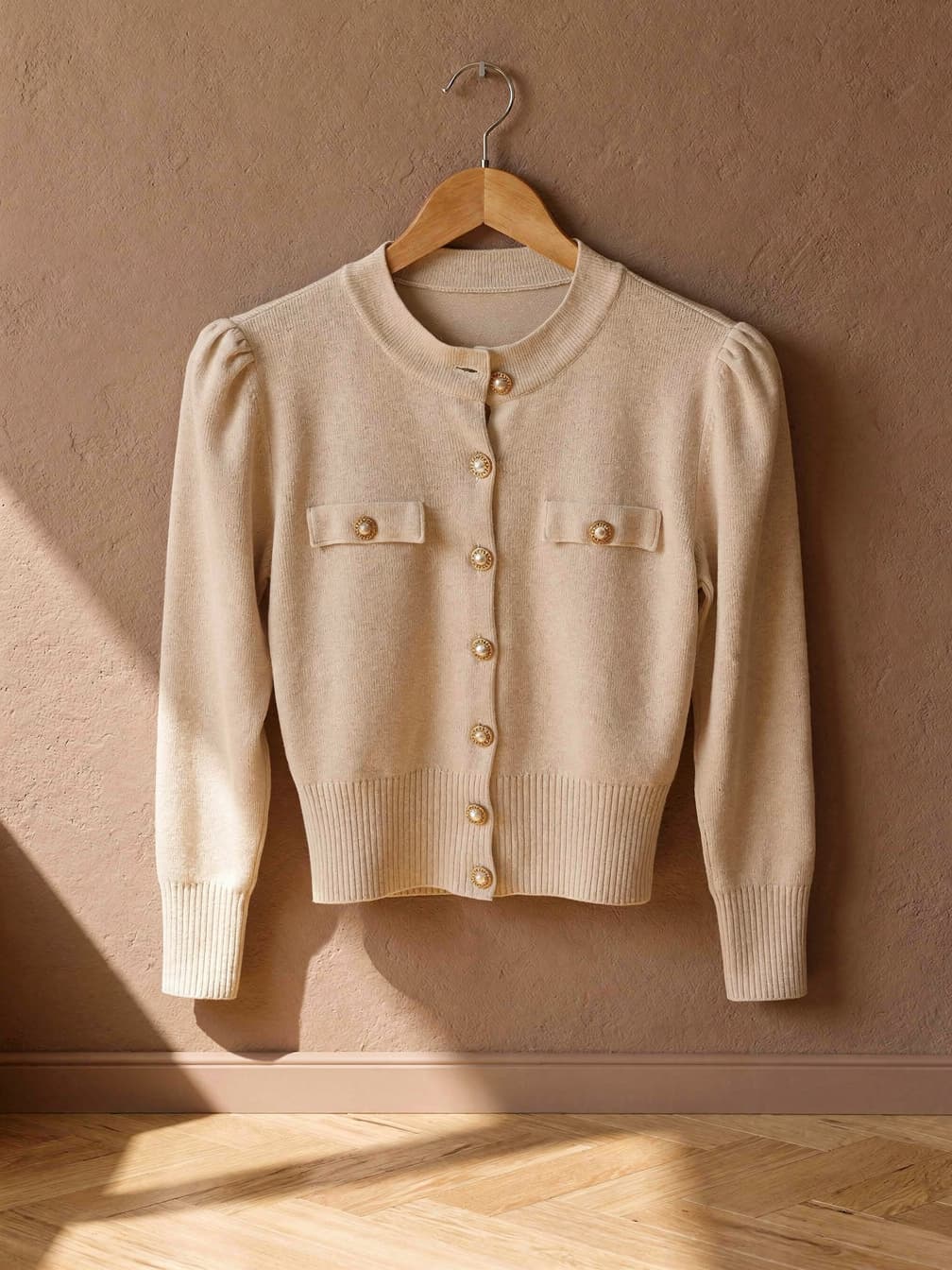 Cardigan court Valentine – Beige