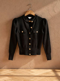 Cardigan court Valentine – Noir
