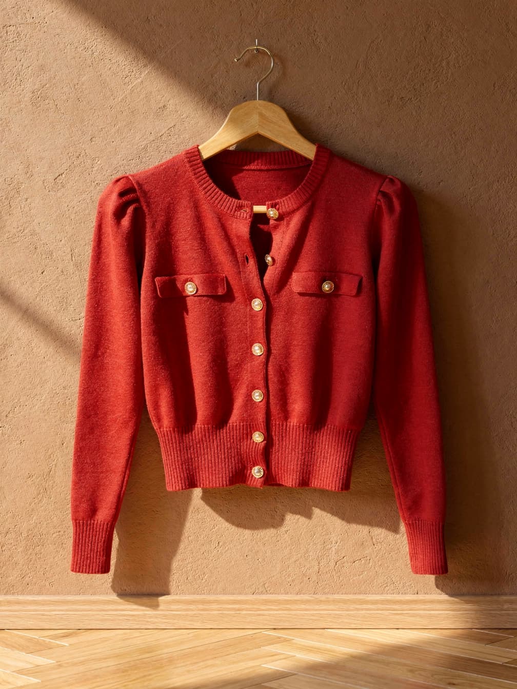 Cardigan court Valentine – Rouge
