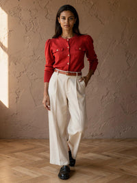 Cardigan court Valentine – Rouge
