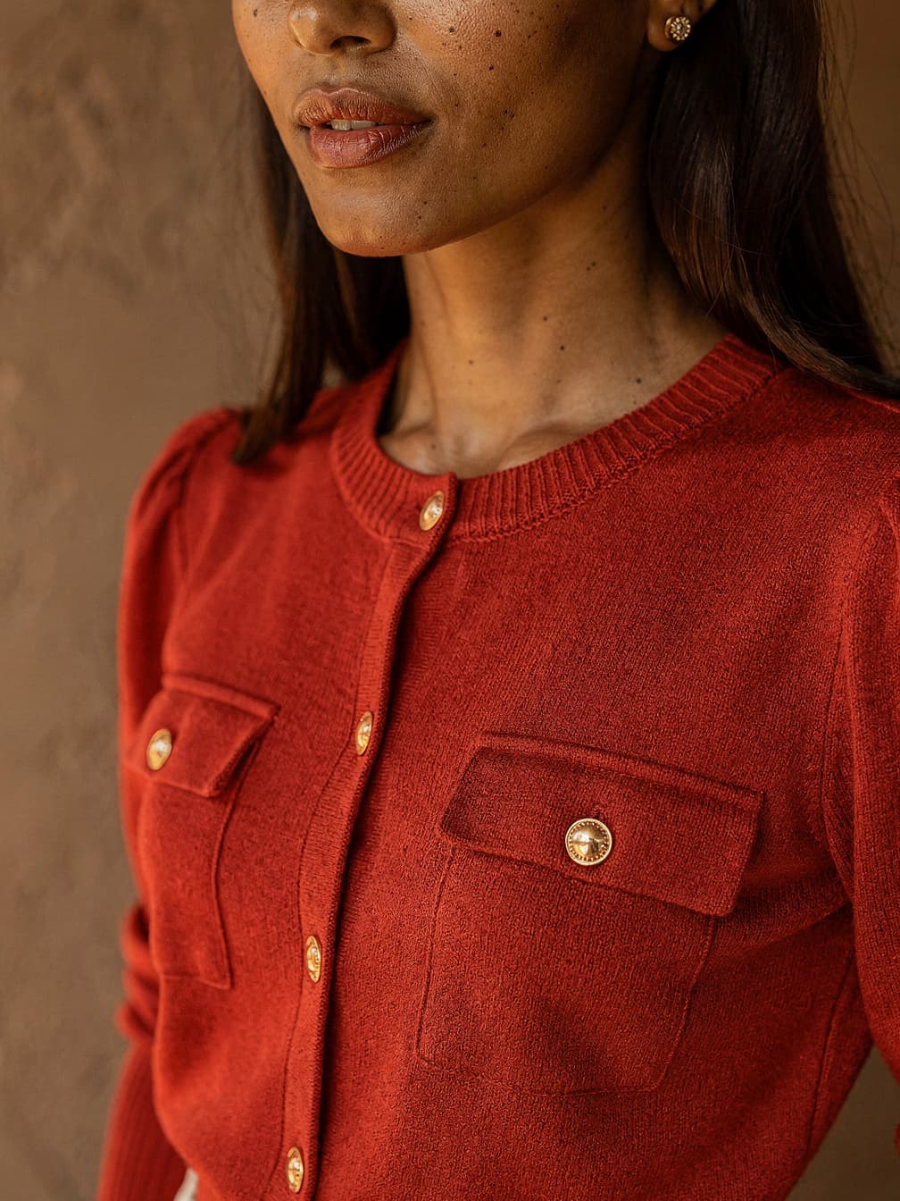 Cardigan court Valentine – Rouge