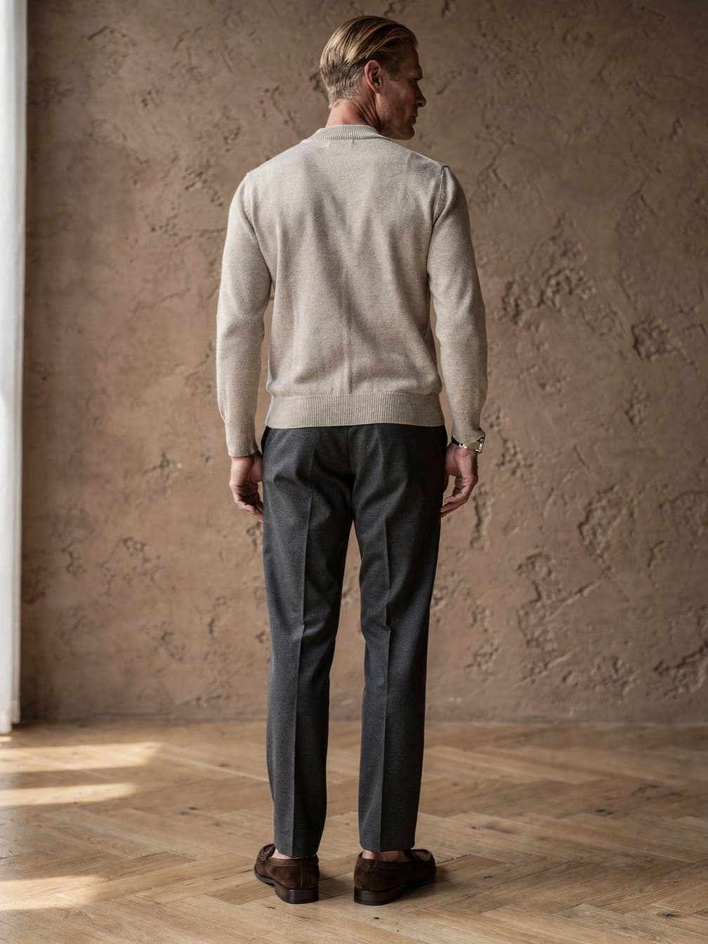 Pull col cheminée Victor – Beige