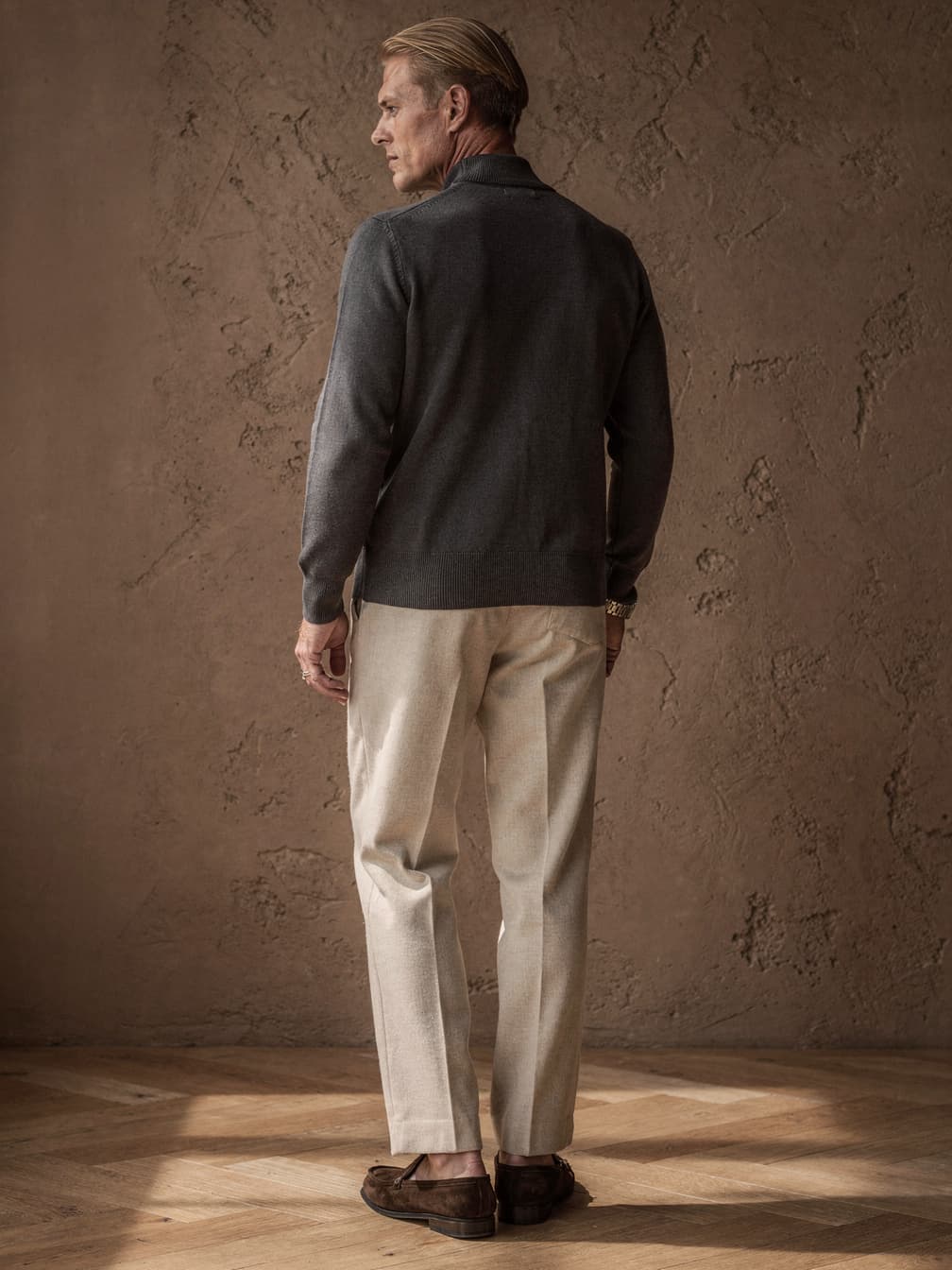 Pull col cheminée Victor – Gris foncé