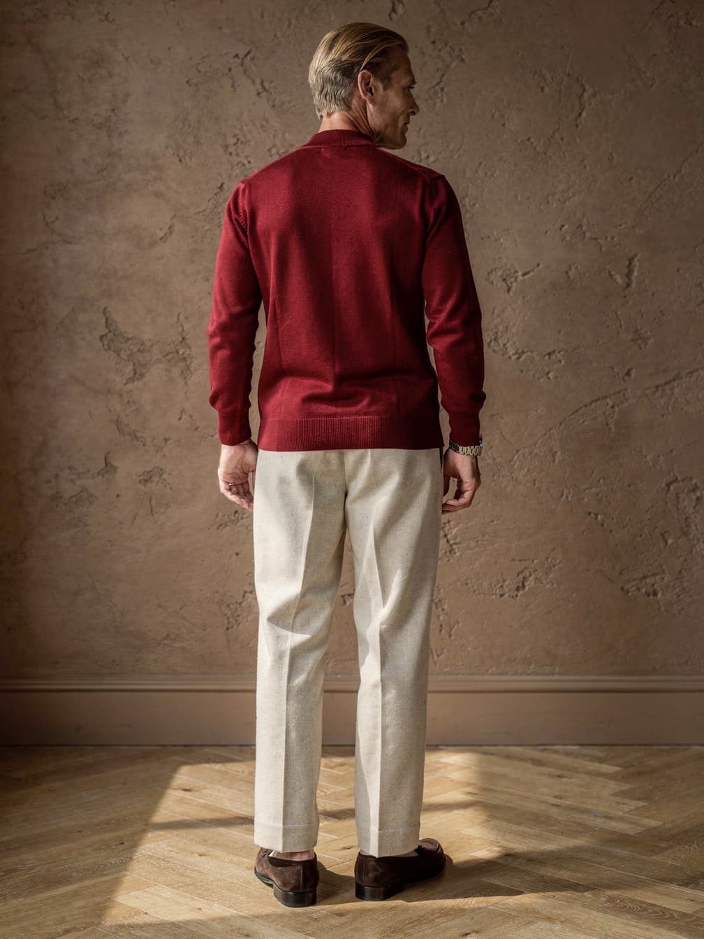 Pull col cheminée Victor – Rouge