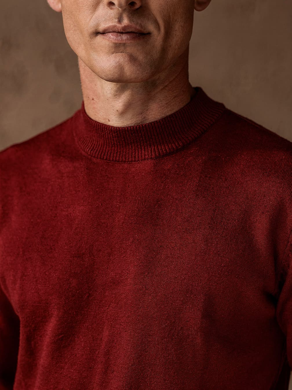 Pull col cheminée Victor – Rouge