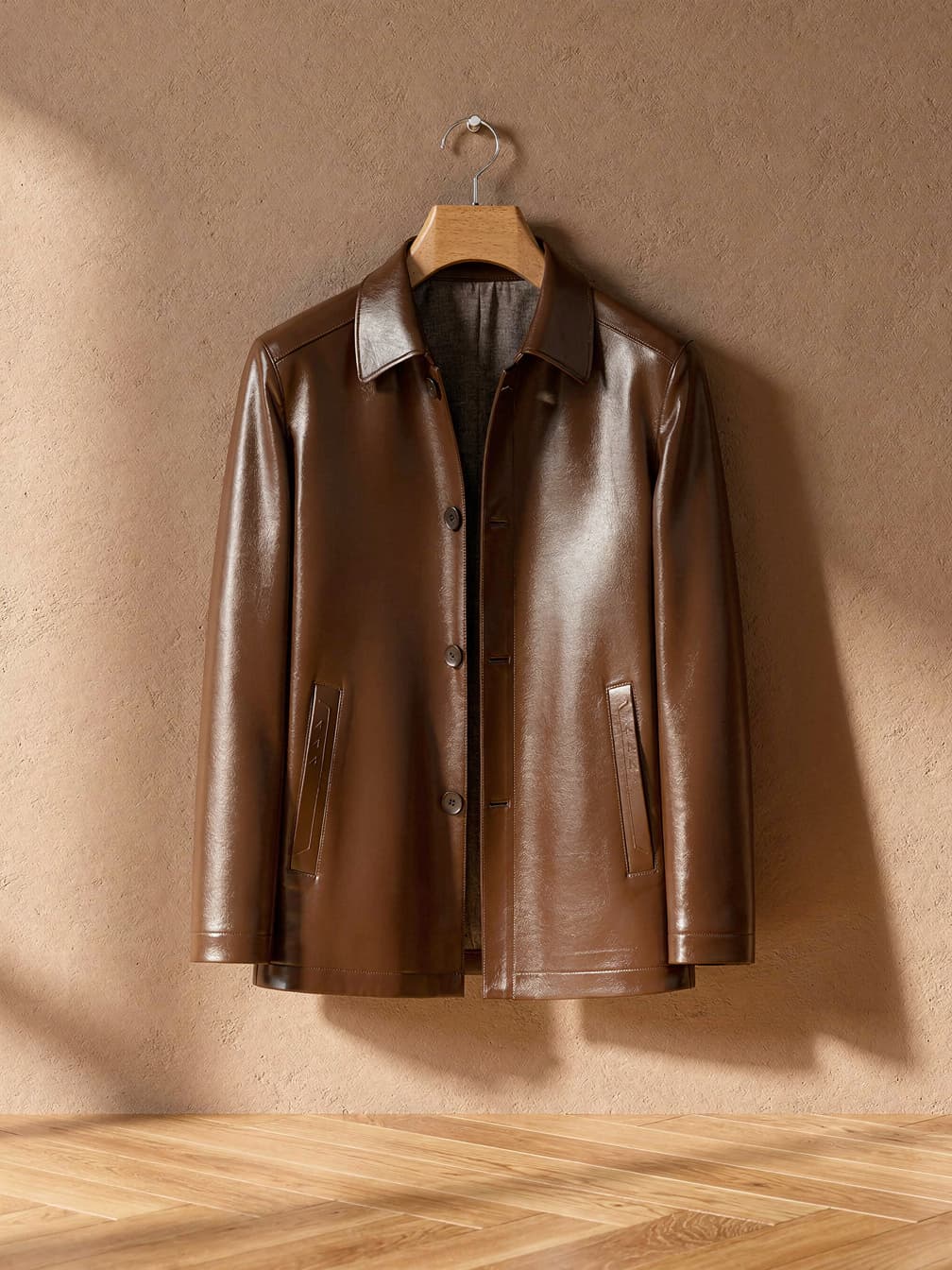 Veste zippée Yves – Marron