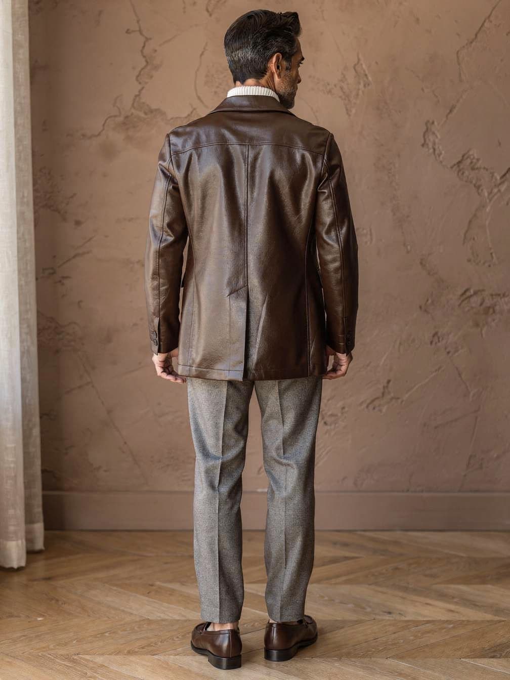 Veste zippée Yves – Marron